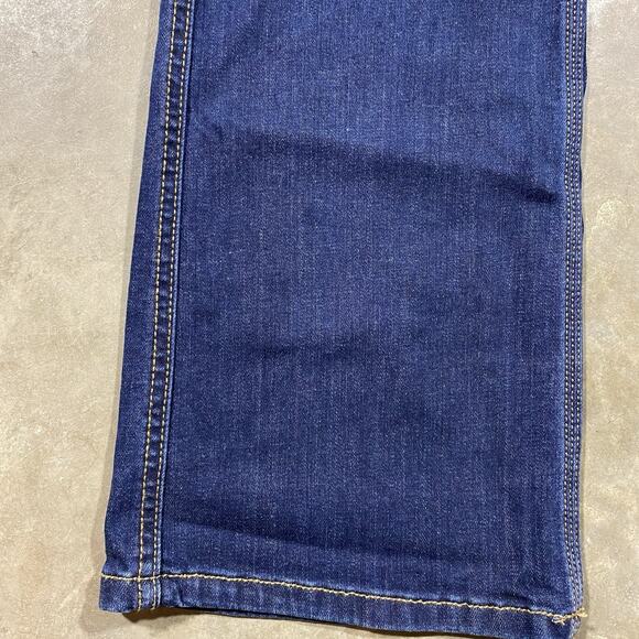 Carhartt Relaxed Fit Jeans Women 6 Short Blue Denim Workwear Bootcut - Picture 4 of 12